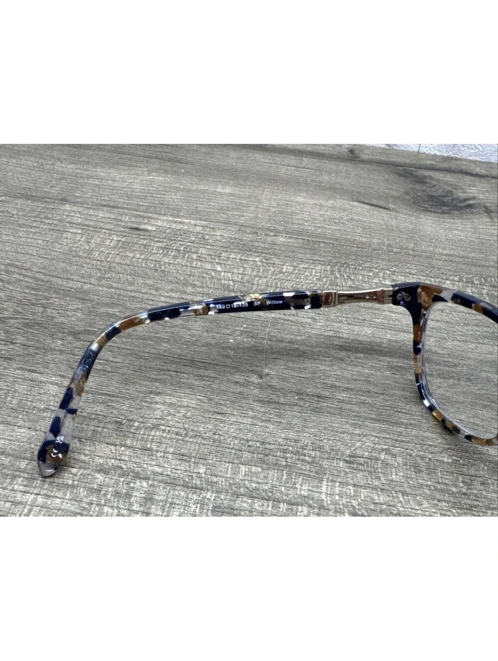 Lilly Pulitzer Eyewear WILLOW SF 49-16-135 Blue Brown Marble Flex Hinge Frames
